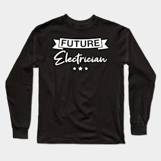 Future Electrician Retro Long Sleeve T-Shirt